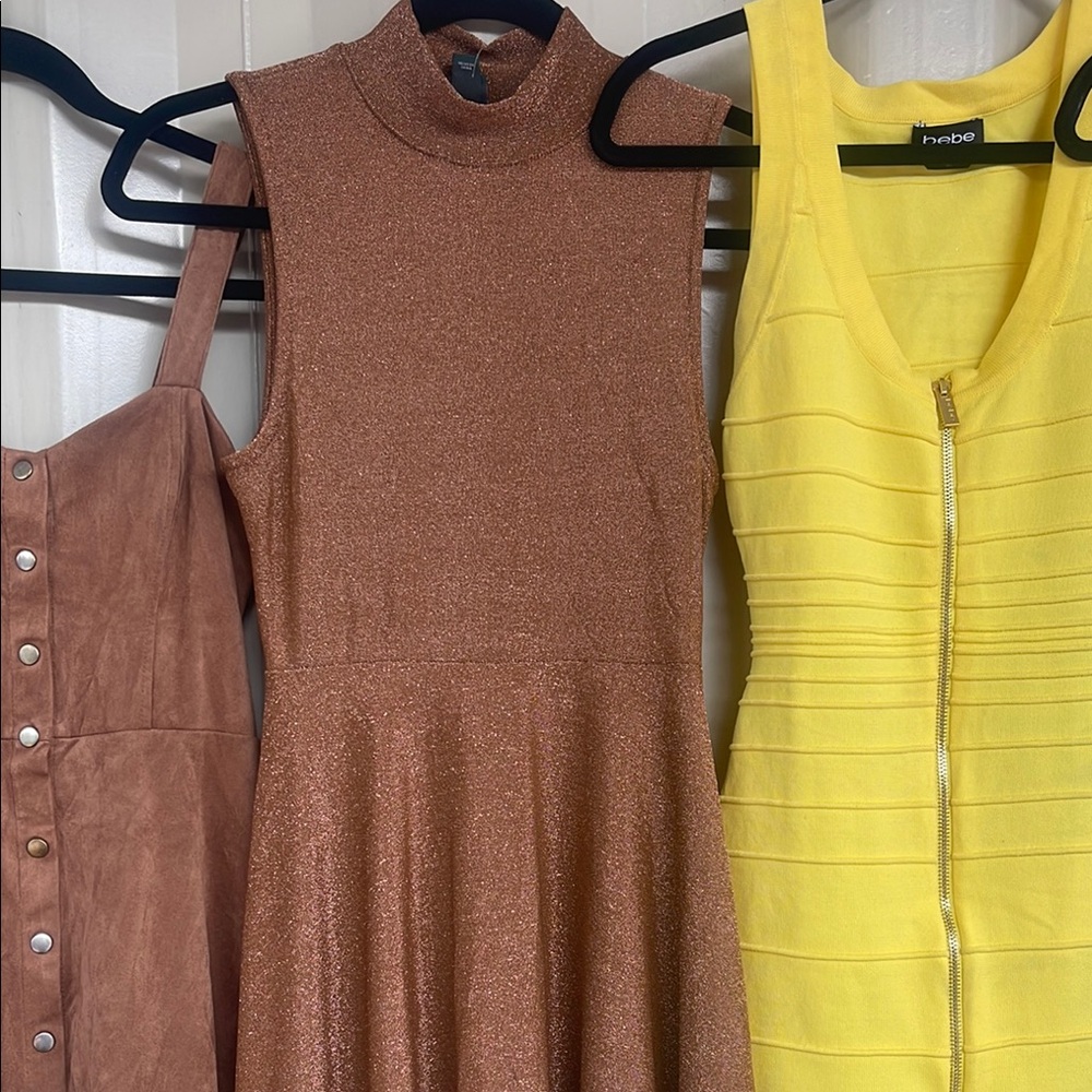 Wild Fable Brown Ribbed Mock Neck Sundress